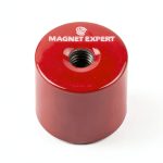 Alnico 5 Deep Pot Magnet c/w M6 Threaded Hole - 13/16 in. Dia x 3/4 in. Thick - 8.82lbs Pull (Pack of 40)-0