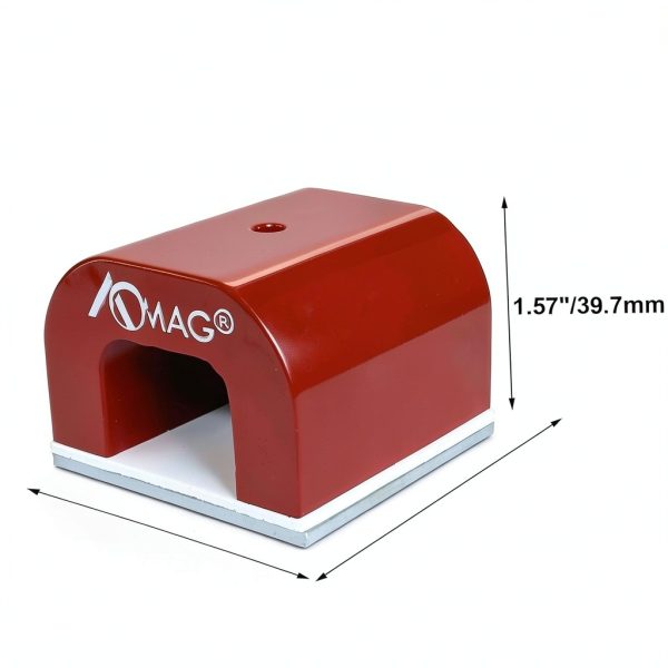 Strong Red Alnico Horseshoe Magnet, 77 Lbs Horseshoe Power Alnico Magnets with Keeper, 2.38" Wide x1.57 High x 2.44" Length Heavy-Duty Alnico Powerful U Shaped Magnet-2
