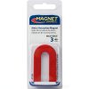 Red Cast Alnico 5 U-Shaped Magnet With Keeper, 1-3/16" Wide, 2" Tall, 1/4" Thick (Pack of 1)-1