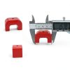 Red Cast Horseshoe Magnet by CZMAG 25lb Alnico U Shaped with Keeper-1