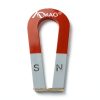 AOMAG Large 4 Inch Red Silver Horseshoe Alnico Magnet with Keeper-0