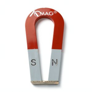 AOMAG Large 4 Inch Red Silver Horseshoe Alnico Magnet with Keeper-0