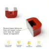 Horseshoe Power Alnico Magnet 18-Pound Pull Red Cast for Education-2