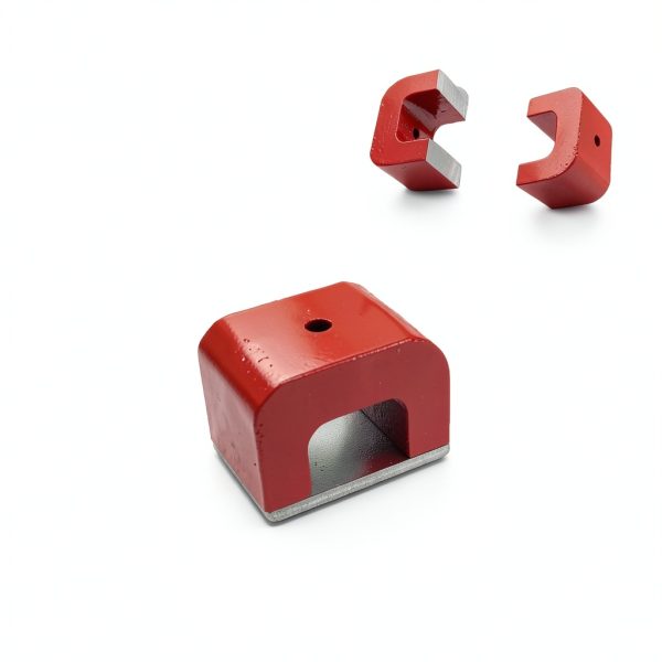 Strong Horseshoe Alnico Magnet by Liftsun Red U Shape 1.75" 30lb Pull-1