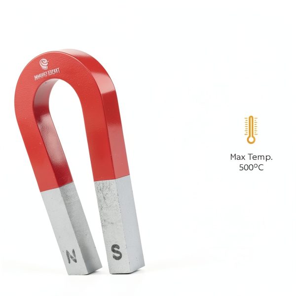 Alnico Horseshoe Magnet Magnet Expert 75x39x8mm Red U‑Shape 1kg Pull-5