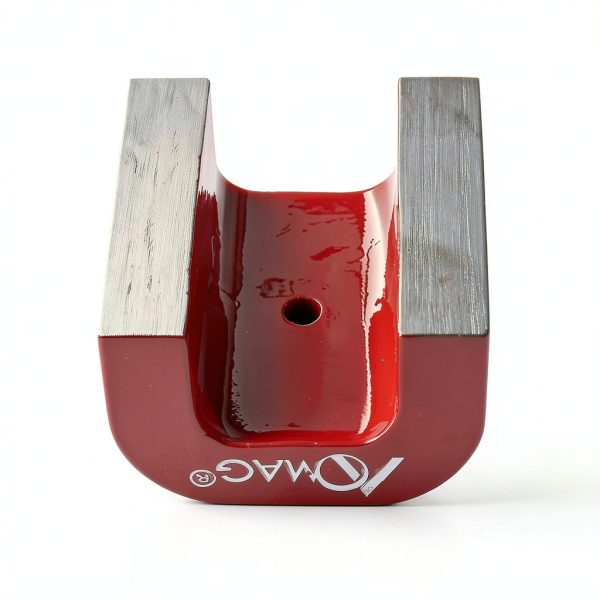 Strong Red Alnico Horseshoe Magnet, 77 Lbs Horseshoe Power Alnico Magnets with Keeper, 2.38" Wide x1.57 High x 2.44" Length Heavy-Duty Alnico Powerful U Shaped Magnet-1