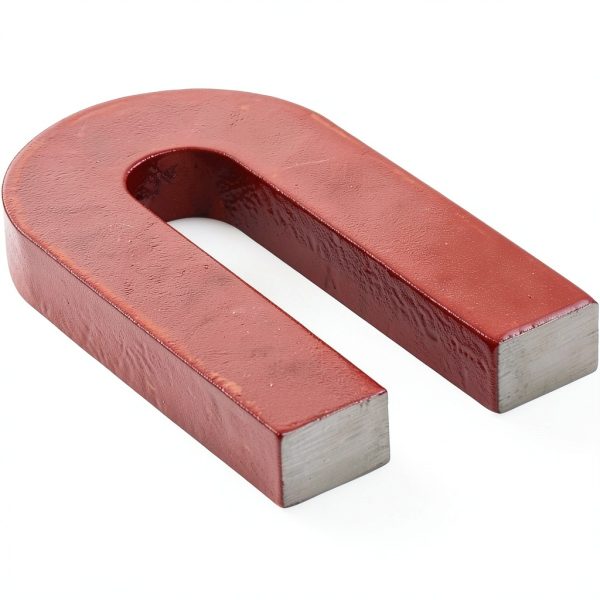 Red Cast Alnico 5 U-Shaped Magnet With Keeper, 1-3/16" Wide, 2" Tall, 1/4" Thick (Pack of 1)-5