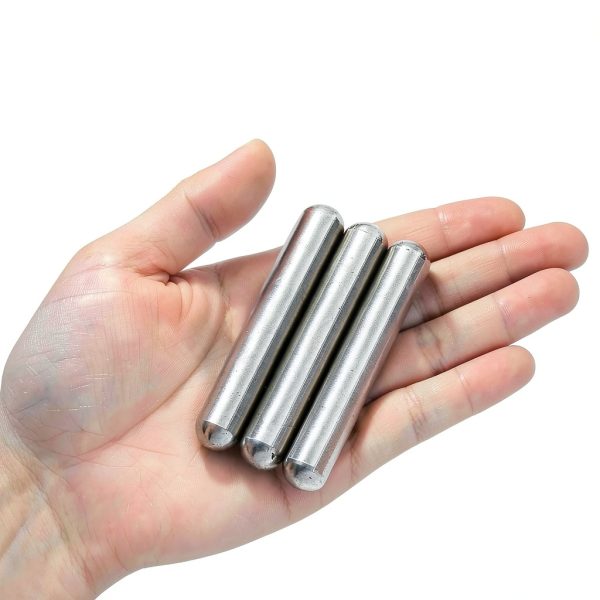 3 Pcs Cow Magnet Cylinder Cow Alnico Magnet Stud Finder 0.50" Diameter, 3" Length, Silver-3