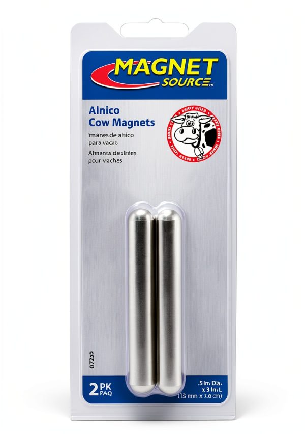 Alnico Cow Magnet by Master Magnetics - Cast Alnico 5 3in Duty Pair-1