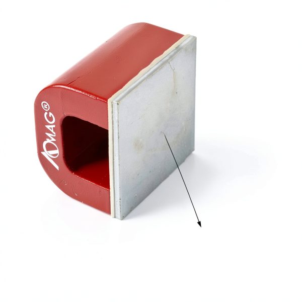 Strong Red Alnico Horseshoe Magnet, 77 Lbs Horseshoe Power Alnico Magnets with Keeper, 2.38" Wide x1.57 High x 2.44" Length Heavy-Duty Alnico Powerful U Shaped Magnet-3