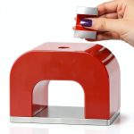 30 lb Horseshoe Magnet,Alnico Horseshoe Magnets for Nail Polish,Red Cast U Shaped Magnet with Keeper for Education Science Experiment-0