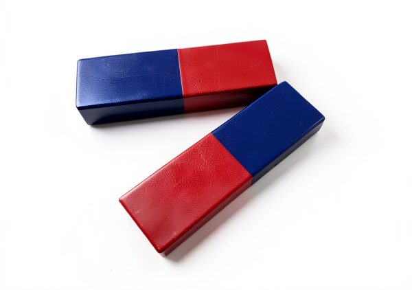 MPC080 Red & Blue Plastic Cover Bar Magnet United Scientific 80mm-0