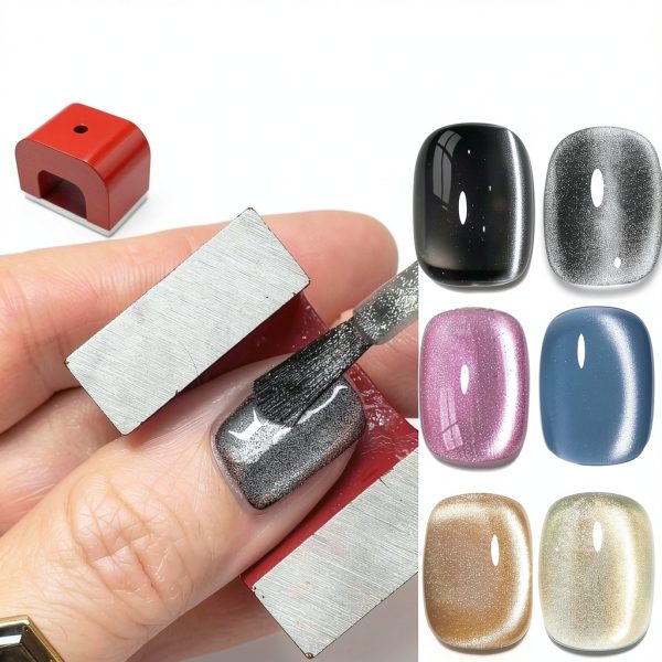 30 lb Horseshoe Magnet,Alnico Horseshoe Magnets for Nail Polish,Red Cast U Shaped Magnet with Keeper for Education Science Experiment-3