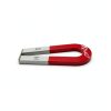 AOMAG Large 4 Inch Red Silver Horseshoe Alnico Magnet with Keeper-1