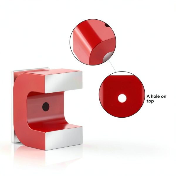 Horseshoe Alnico U Shaped Magnet, 30 lb Pull, Red, Rectangular, Utility Magnet(1 Pcs)-6