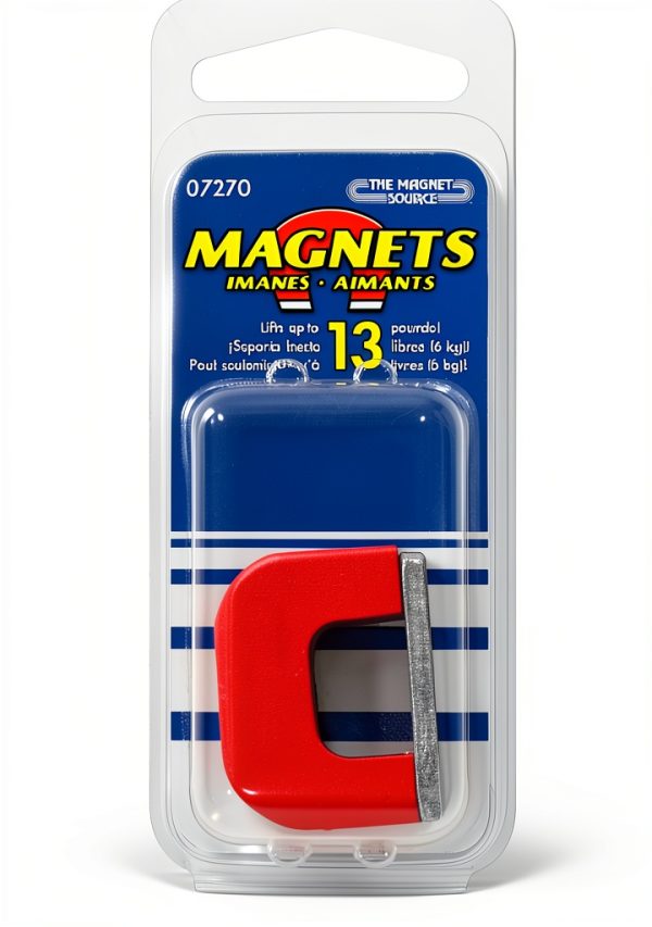 Master Magnetics 1.18 in. Alnico Horseshoe Magnet 13 lb. Pull 5.5 MGOe Red 1 pc.-1